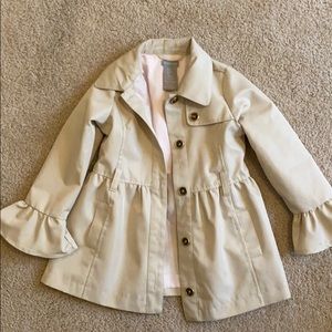 Girls light tan trench coat